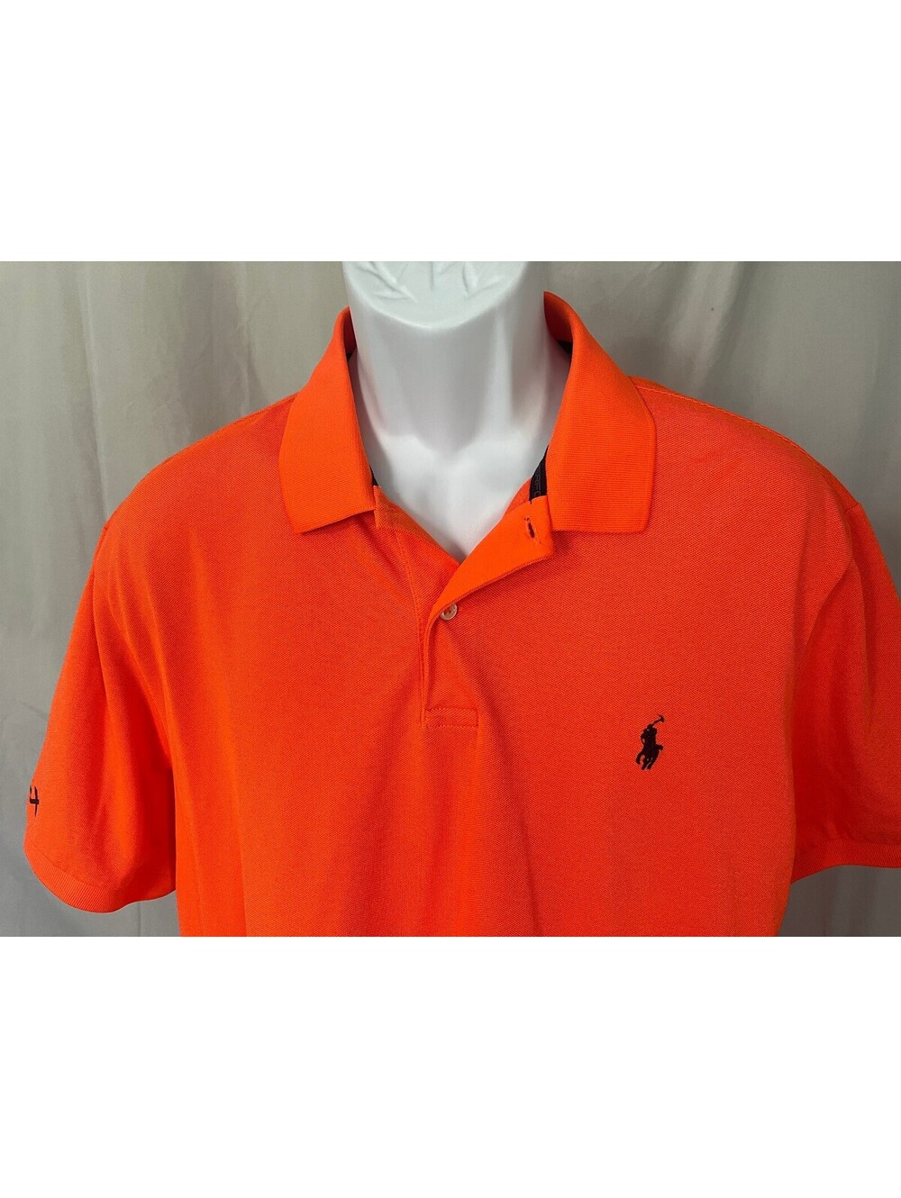 Polo Ralph Lauren RLX Men's Bright Orange Performance Golf Polo XL EUC
